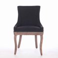 thumbnail image 2 of Bellemave Set of 2 Upholstered Side Dining Chairs, Thickened Soft Fabric Chair with Neutrally Toned, Solid Rubberwood Legs, Anti-Slip Pads and Bronze Nailhead Trim, Dining Room, Living Room & Kitchen, 2 of 8