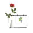 thumbnail image 1 of Botella de decoración de jarrones colgantes de flores rosas artificiales, 1 of 3