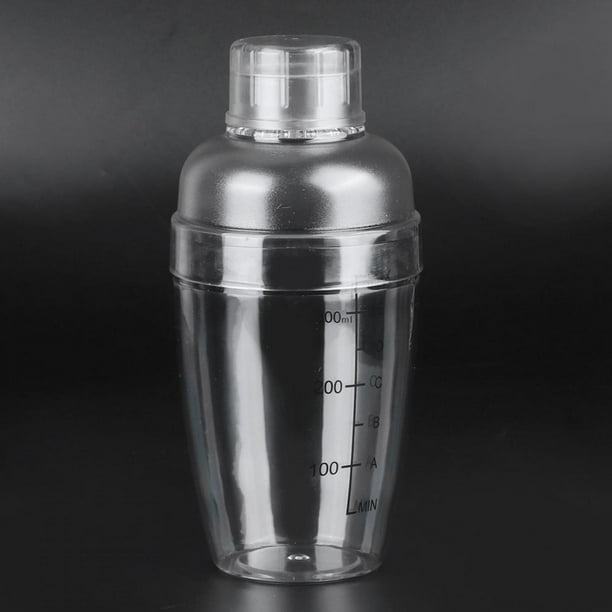 Cóctel Shaker Taza Transparente, Copa De Vino De Tetera De Leche Transparente De PC Con Accesorios De Bar De Tres Adecuado Escalas Para La Tienda De Bares En Casa Preparando