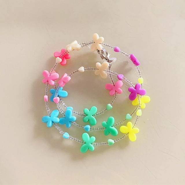 Sunglasses Strap Butterfly Heart Beaded Eyeglass Chain Lanyard Eyewear Strap
