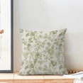 thumbnail image 1 of Sage Green Floral Pillow Covers 18x18 Inch Set of 2 Vintage Light Green Floral Throw Pillows Spring Summer Flower Pillowcase Linen Outdoor Decorative Cushion Covers for Bed Sofa Couch, 1 of 4