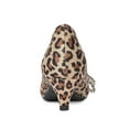 thumbnail image 4 of FSJ Women Shiny Metal Bowknot Pointed Toe Pumps Slip on Kitten Low Heels Elegant Wedding Dressy Work Shoes Size 13 Leopard, 4 of 4