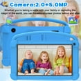 thumbnail image 6 of 7 Inch Kids Tablet, Quad Core Android Toddler Tablets, Children Tablet with 32GB Storage 4GB RAM WiFi BT Shockproof Case Dual Camera Educationl Games Parental Control, Kids Software Pre-Installed., 6 of 7
