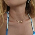 thumbnail image 2 of Tilg Custom Name Necklace, 18K Gold Plated Nameplate Personalized Jewelry Gift for Women, 2 of 6