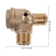 thumbnail image 2 of OFFIGAM 1Pack Check Valve Compressor Golden Brass for Maintenance 4.00X4.00X3.50Cm, 2 of 5