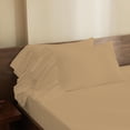 thumbnail image 4 of 4 Piece Corner Ruffle Sheet Set, 6" Inch Corner Ruffle On Flat Sheet And Pillowcases, 18 Inch Deep Pocket, 100% Egyptian Cotton, 800 TC, Olympic Queen Size, Solid Taupe, 4 of 6