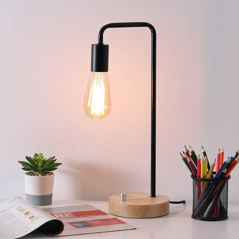 Industrial Desk Lamp, mall rustic desk lamp for Dorm, Office, Bedroom, Living Room (Without Bulb