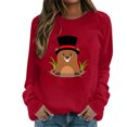 thumbnail image 3 of Gibobby Sudaderas para mujer sudadera de – Sudadera del día de la Sudadera cómoda para mujer para de la (tipo 5)(Rojo, XXL), 3 of 4