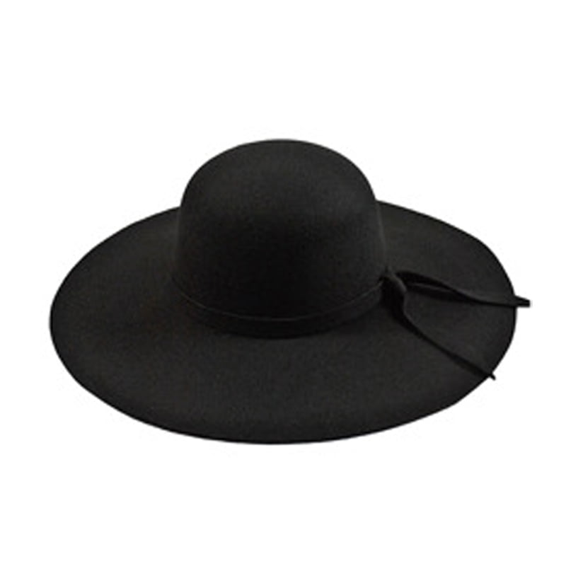 Notime Women Vintage Cap Wool Wide Brim 
