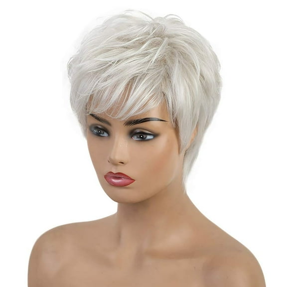 UTOURS Women's Silver Gray Wig Hair Cover Party Decorations Protective Headgear