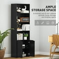 thumbnail image 4 of HOMCOM Bibliothèque Ouverte à 4 Niveaux pour Bureau à Domicile avec Porte, Noir, 4 of 10