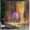 thumbnail image 4 of Ambesonne Fantasy Shower Curtain, Digital Tropic Exotic, 69"Wx70"L, Multicolor, 4 of 5