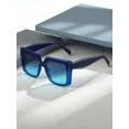 thumbnail image 2 of Women's Oversized Square Sunglasses, Blue Gradient Lens UV400 Protection Shades, Fashion Eyewear for Beach, Travel & Daily Wear, 2 of 5