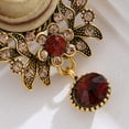 thumbnail image 7 of Opvise Women Brooch Retro Human Profile Relief Retro Court Rhinestone Decor Anti-slip Hollow Out Suit Coat Collar Hat Scarf Decoration Clothes Pin Prom Party Garment Jewelry, 7 of 7
