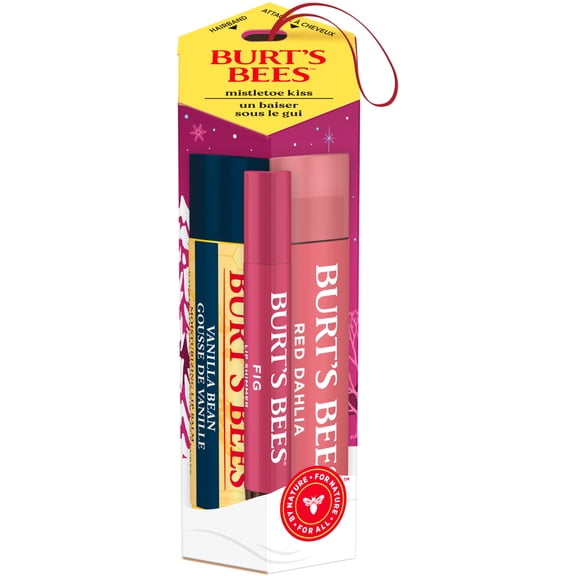 Burts Bees Mistletoe Kiss Bee Merry Lip Balm Set, 3-Pack