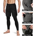 thumbnail image 5 of Compression Running Pants Men Double-deck 2 in 1 Sportswear Jogging Trousers Gym Training Tracksuit Workout Sport Sweatpants Men, 5 of 5
