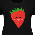 thumbnail image 4 of Inktastic Strawberry Kawaii Women's Plus Size T-Shirt, 4 of 5