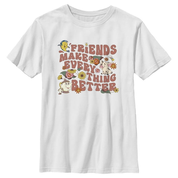 Boy's Disney Friends Make Every Thing Better Graphic Tee White X Large