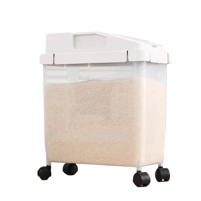 Large Capacity Sealed Transparent Tape Measuring Cup Plastic Rice Barrel Box