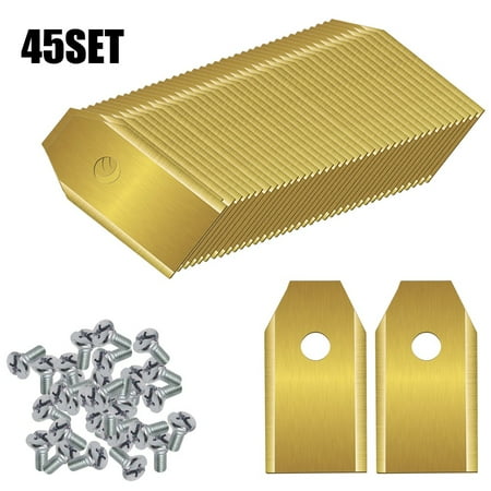 

45Set Steel Lawnmower Blades Trimmer Cutter Piece Replacement For Lawnmower Tool