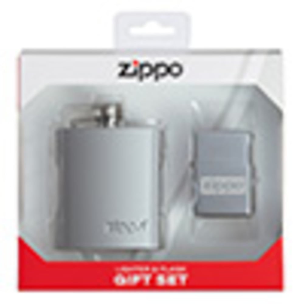 Zippo Lighter & Flask Gift Set