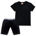 thumbnail image 4 of Gyexs 2T Girls Summer Clothes 2 Piece Matching Short Sets School Short Sleeve Shirt and Shorts Outfit Black 2-3 Years, 4 of 5