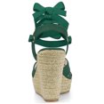 thumbnail image 3 of BLISSFUL STEP Sandales Compensées à Plateforme Espadrille à Lacets pour Femmes à Brides Croisées, 3 of 6