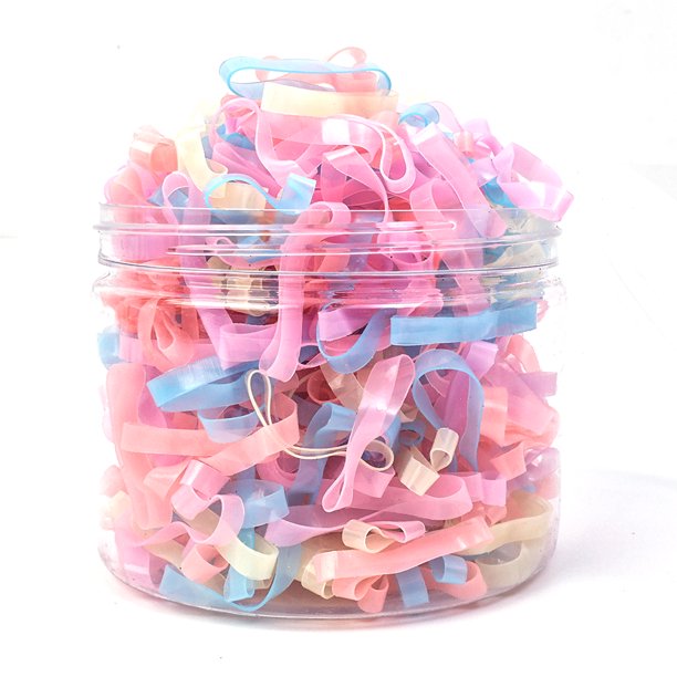 Bandas de goma gruesas desechables para niños y niñas, lazos elásticos para el cabello, anillo, diadema, accesorios para el cabello, 500 unids/lote po