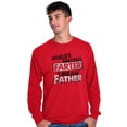 thumbnail image 4 of Funny Worlds Greatest Father Farter Men's Long Sleeve Tee T Shirt Brisco Brands S, 4 of 5