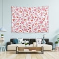 thumbnail image 7 of Coolnut Valentine's Day Heart Tapestry Washable Polyester Art Wall Hanging Blanket for Living Room Bedroom Dorm Party, 90 x 60 Inch Home Decor Gifts, 7 of 7