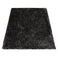 thumbnail image 4 of Rugsotic Carpets Hand Tufted Shag Polyester Eco-Friendly Area Rugs - 3'x5', Rectangle, Black Silver, Plain Solid Design, High Pile Handmade Anti Skid Rugs for Living Room, Bed Room K00111, 4 of 5