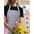 thumbnail image 7 of Cardkiss 2 Pack Kitchen Cooking Aprons, Soft Aprons for Women Men with 2 Pockets Chef Apron with Adjustable Neck Strap and Long Tie, 7 of 7