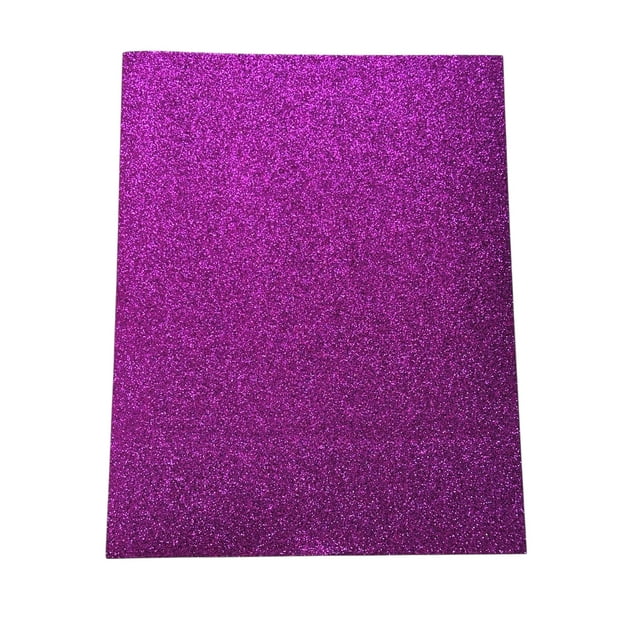 Foamy Diamantado Fucsia Intenso Tamaño Carta 21.5x27.5 cm espesor 1.6mm con 10 piezas