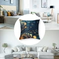 thumbnail image 5 of Acheng Gold and Blue Abstract Art Short Plush Pillowcase Set of 2 White, 5 of 7