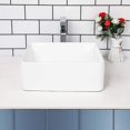 thumbnail image 1 of Lavabo rectangular Kichae para baño, 18 x 13 cm, cerámica blanca, 1 of 6