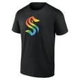 thumbnail image 2 of Men's Black Seattle Kraken Pride Logo T-Shirt, 2 of 3