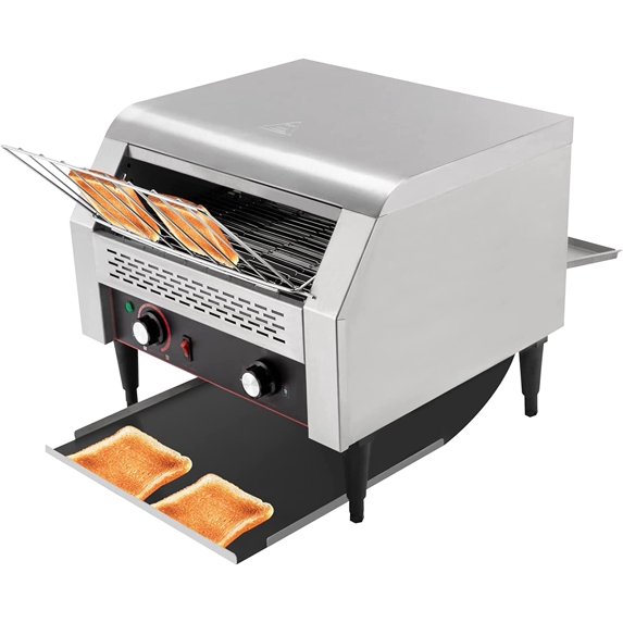 Miumaeov Commercial Conveyor Toaster, 450 Slice/Hour 2600W Heavy Duty Stainless Steel