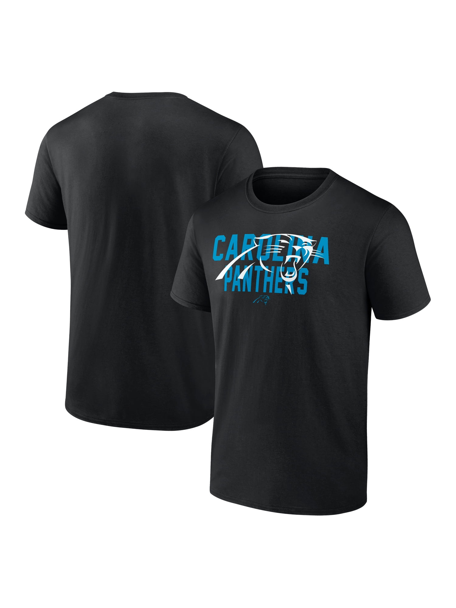 NFL Carolina Panthers Men's Cotton Black Short Sleeve T-Shirt