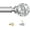 Silver, variant on Silver Decorative Crystal Curtain Rods 2 Pack:18-45"Heavy Duty Adjustable Window Curtains Rods for Bedroom Living Room,Nickel Modern Girly Acrylic Drapery Rod Set with Sheer Bling Foil Finials