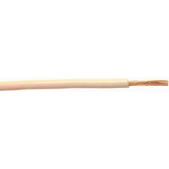 East Penn Primary Wire 02409 Deka; Single Conductor; Multi-Strand 19/27; 14 Gauge; White; 100 Foot Length