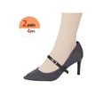 thumbnail image 4 of INSPIRE CHIC Women's Detachable Ankle Straps Solid Color Elastic Band Shoe Buckle Belt for Heels Matte black 33.5cm/13.19", 4 of 4