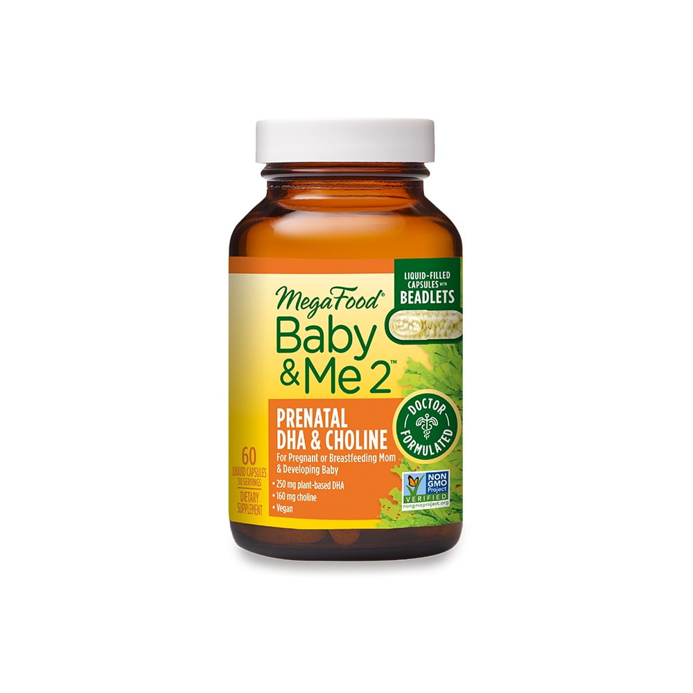 MegaFood, Baby & Me 2 Prenatal DHA & Choline, 60 Capsules