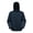 Navy Blue, variant on Men's Reflective Hooded Long Coat - 3D Tailored Loose Fit Outdoor Commuter Jacket with Multiple Pockets