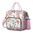 thumbnail image 1 of Bright Colorful Floral Lunch Bag - Large Leakproof Insulated Tote, Multi-Pocket, 1 of 4