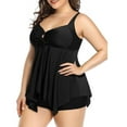 thumbnail image 6 of Tbopshirt Swimsuits for Women,Womens Bathing Suits,Plus Size Women Swimsuit High Waist Solid Conservative Split Swimwear,Plus Size Swimsuits, 6 of 9