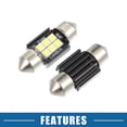 thumbnail image 5 of Unique Bargains 8 Pcs LED Map Light Dome Bulb Bright Light 31mm 3030 6SMD Car LED Light Bulb White LED, 5 of 6