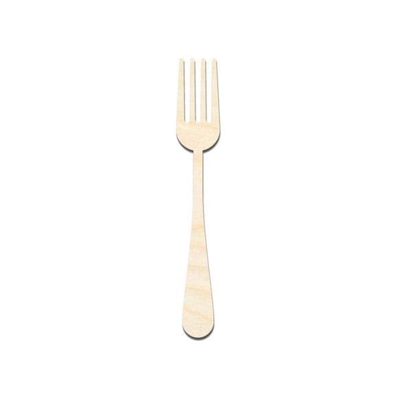 Unfinished Wood Fork Shape - Craft - up to 46" DIY 7" / 1/4"