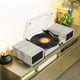thumbnail image 5 of Tocadiscos con parlantes y codificación USB, tocadiscos LP de vinilo vintage Bluetooth accionado por correa con parlantes externos de potencia de 20 W, 3 velocidades, 3 tamaños, parada automática, cub, 5 of 5