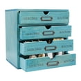 thumbnail image 5 of Vintage Blue Desk Apothecary Cabinet, 15-Drawer Wooden Organizer with Label Holders for Efficient and Stylish Office/Home Storage Solutions, 5 of 6