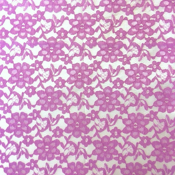 Raschel Lace Fabric 60 Wide Polyester French Floral By The Yard Orchid Walmart Com Walmart Com
